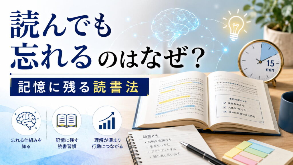 本は読んだだけでは身につかない｜内容を記憶に残す読書法